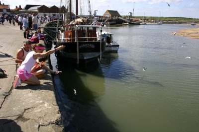 Crabbing at Wells next the harbour