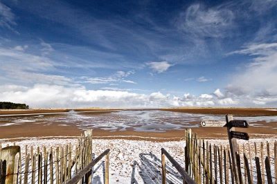 Holkham beach winter snow christmas